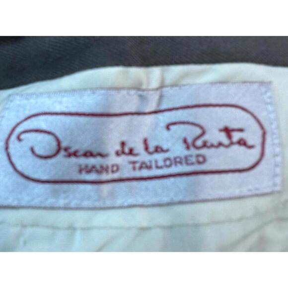 Vtg 80s Oscar De La Renta Wool Dress Pants Sz 35 Tailored Classic Brown - Picture 4 of 7